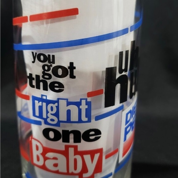 Vintage Diet Pepsi You Got The Right One Baby Uh Huh Glass Cup Set of 2 - Picture 7 of 11
